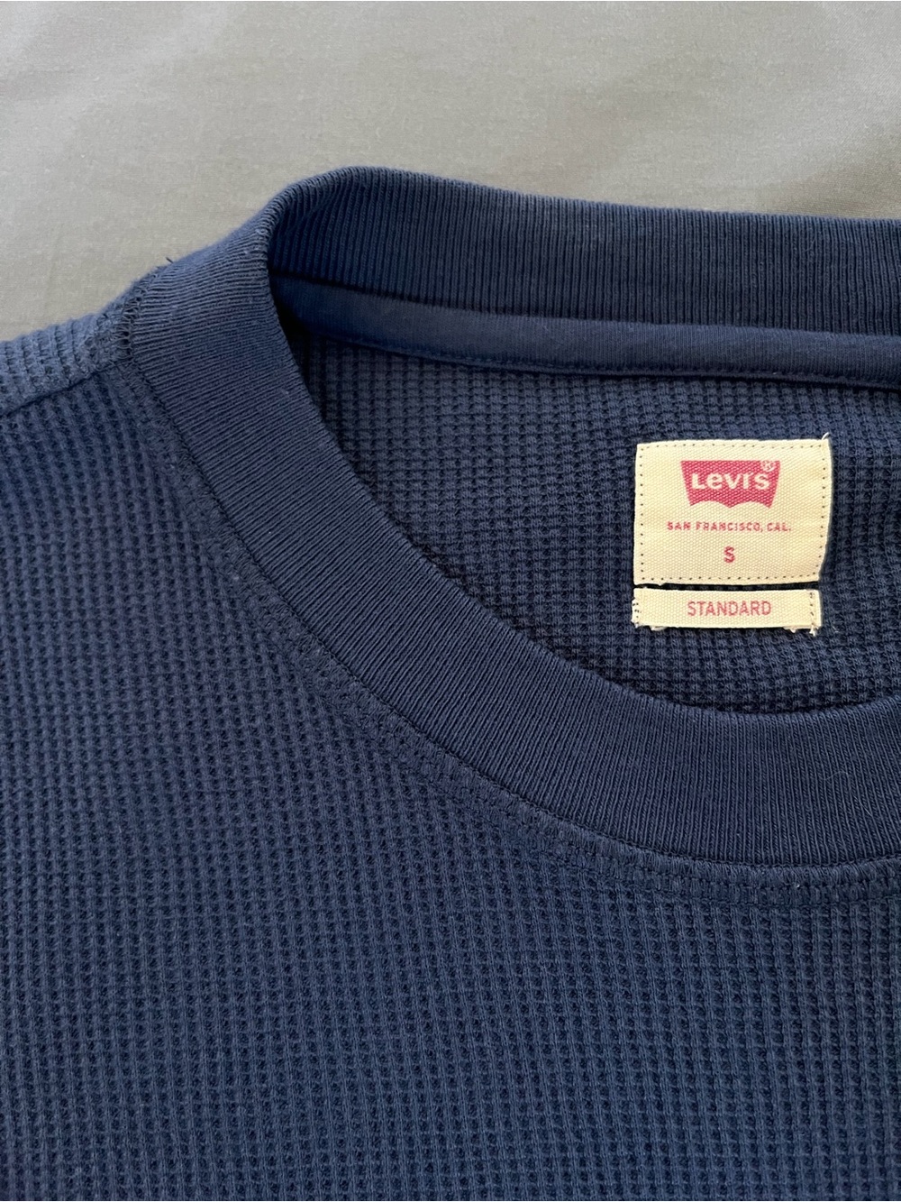 Levi's Men's Navy Crewneck Thermal Sweater